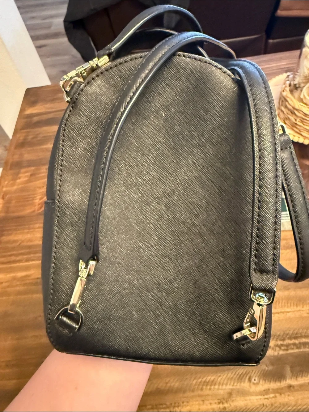 kate spade Black Mini Crossbody with Pink Sequin Heart and Embellishments